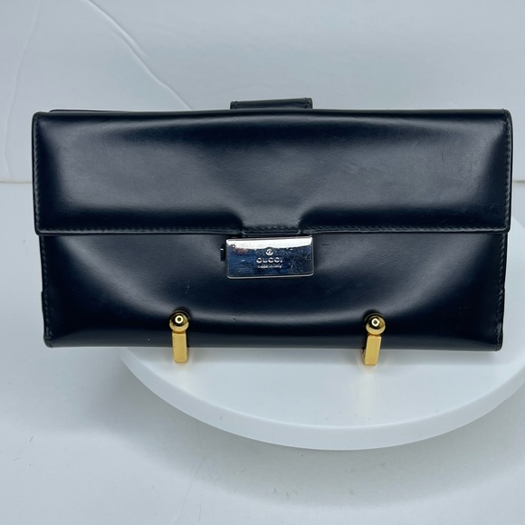 Authentic Gucci Long Wallet Black leather - Picture 2 of 9